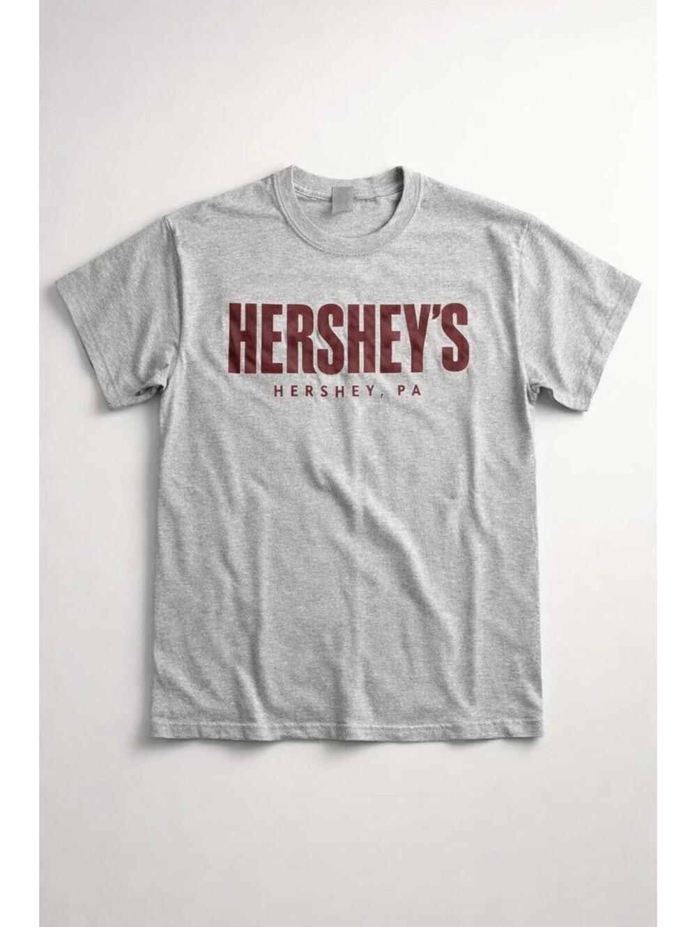 Gildan Heavy Cotton Hershey's T-Shirt Medium Gray